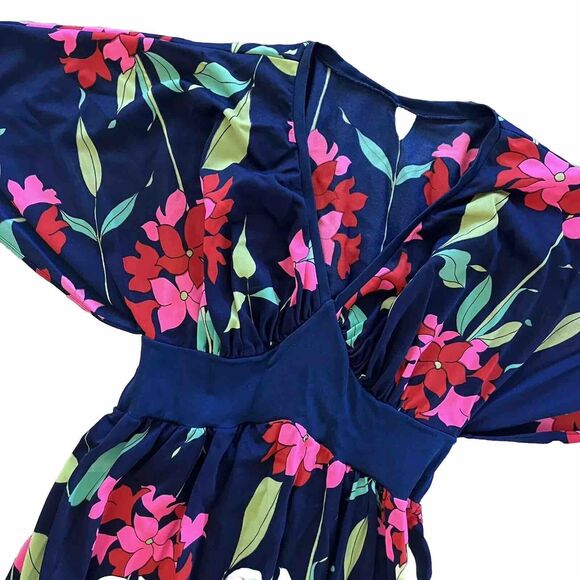 Vintage OLGA 60s 70s Gown GoGo Mod Retro Flower Nightgown Dress Size Small - Picture 6 of 7